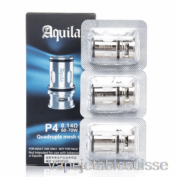 Vape Suisse Horizon Tech Aquila Bobines De Remplacement 0.14ohm P4 Quad Bobines